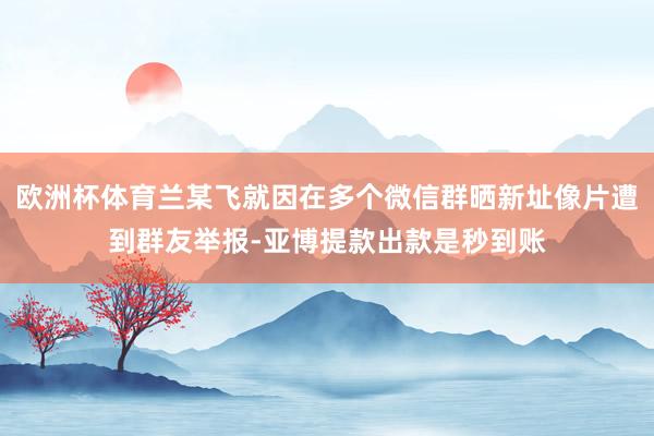 欧洲杯体育兰某飞就因在多个微信群晒新址像片遭到群友举报-亚博提款出款是秒到账