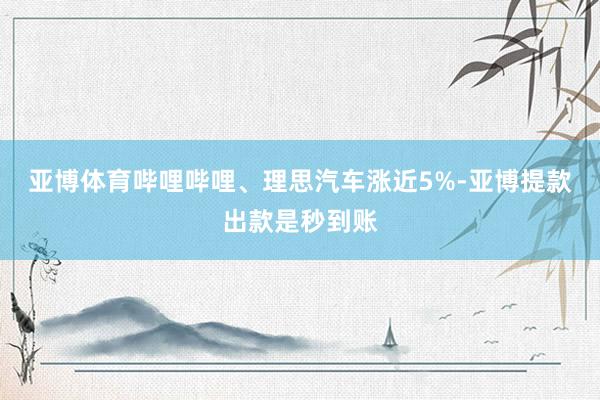 亚博体育哔哩哔哩、理思汽车涨近5%-亚博提款出款是秒到账