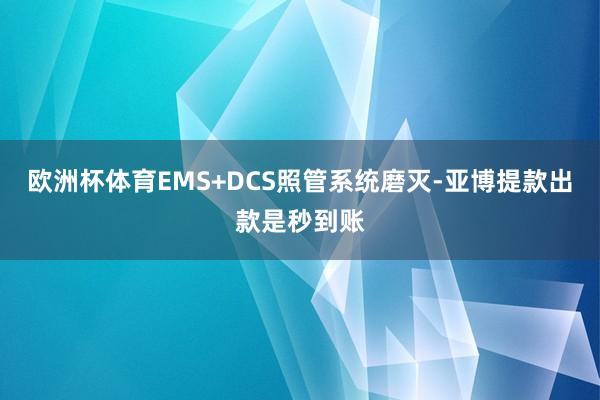欧洲杯体育EMS+DCS照管系统磨灭-亚博提款出款是秒到账