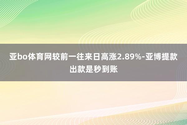 亚bo体育网较前一往来日高涨2.89%-亚博提款出款是秒到账