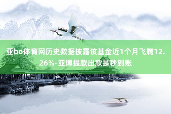 亚bo体育网历史数据披露该基金近1个月飞腾12.26%-亚博提款出款是秒到账