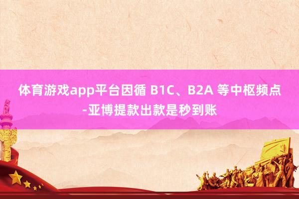体育游戏app平台因循 B1C、B2A 等中枢频点-亚博提款出款是秒到账