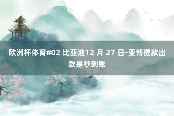 欧洲杯体育#02 比亚迪12 月 27 日-亚博提款出款是秒到账
