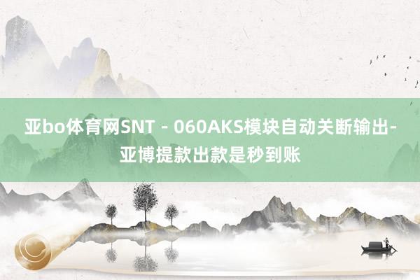 亚bo体育网SNT－060AKS模块自动关断输出-亚博提款出款是秒到账