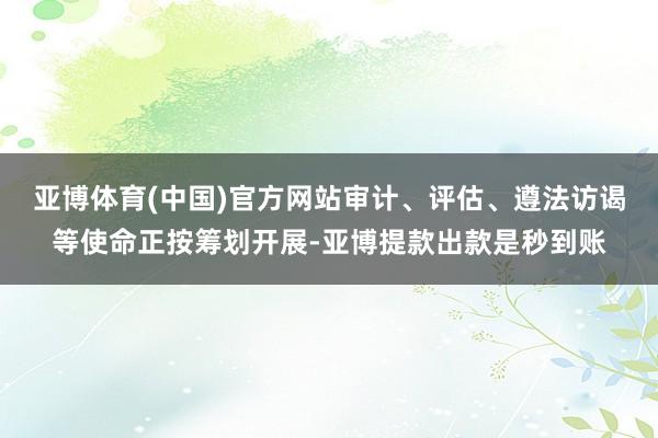 亚博体育(中国)官方网站审计、评估、遵法访谒等使命正按筹划开展-亚博提款出款是秒到账